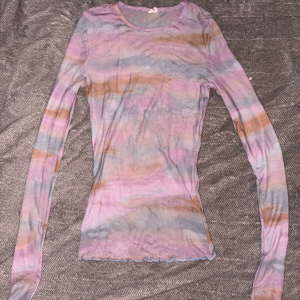 Tie-Dye Long Sleeve Top